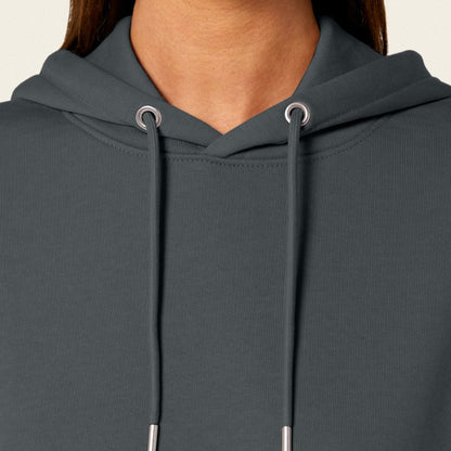 Bio Hoodie - Business Esel in Burgunder - Paw & Pixel Stickdesign