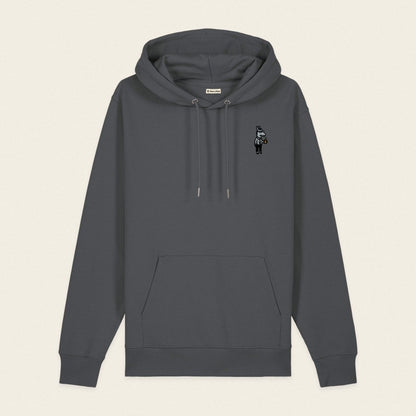 Bio Hoodie - Business Esel in Grau - Paw & Pixel Stickdesign