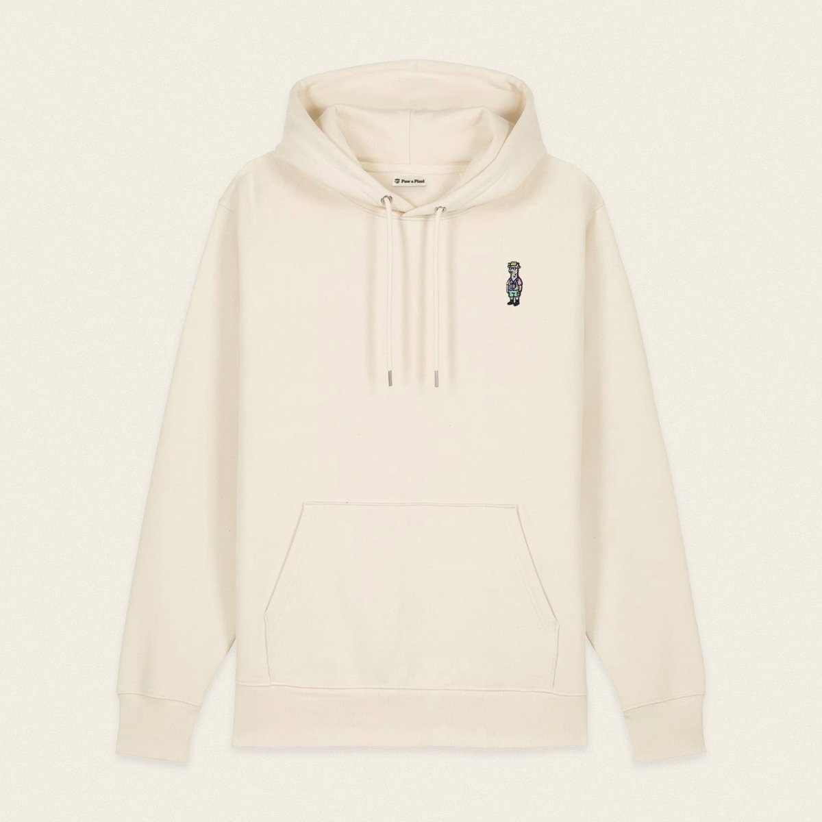 Bio Hoodie - Llama on Tour in Beige - Paw & Pixel Stickdesign