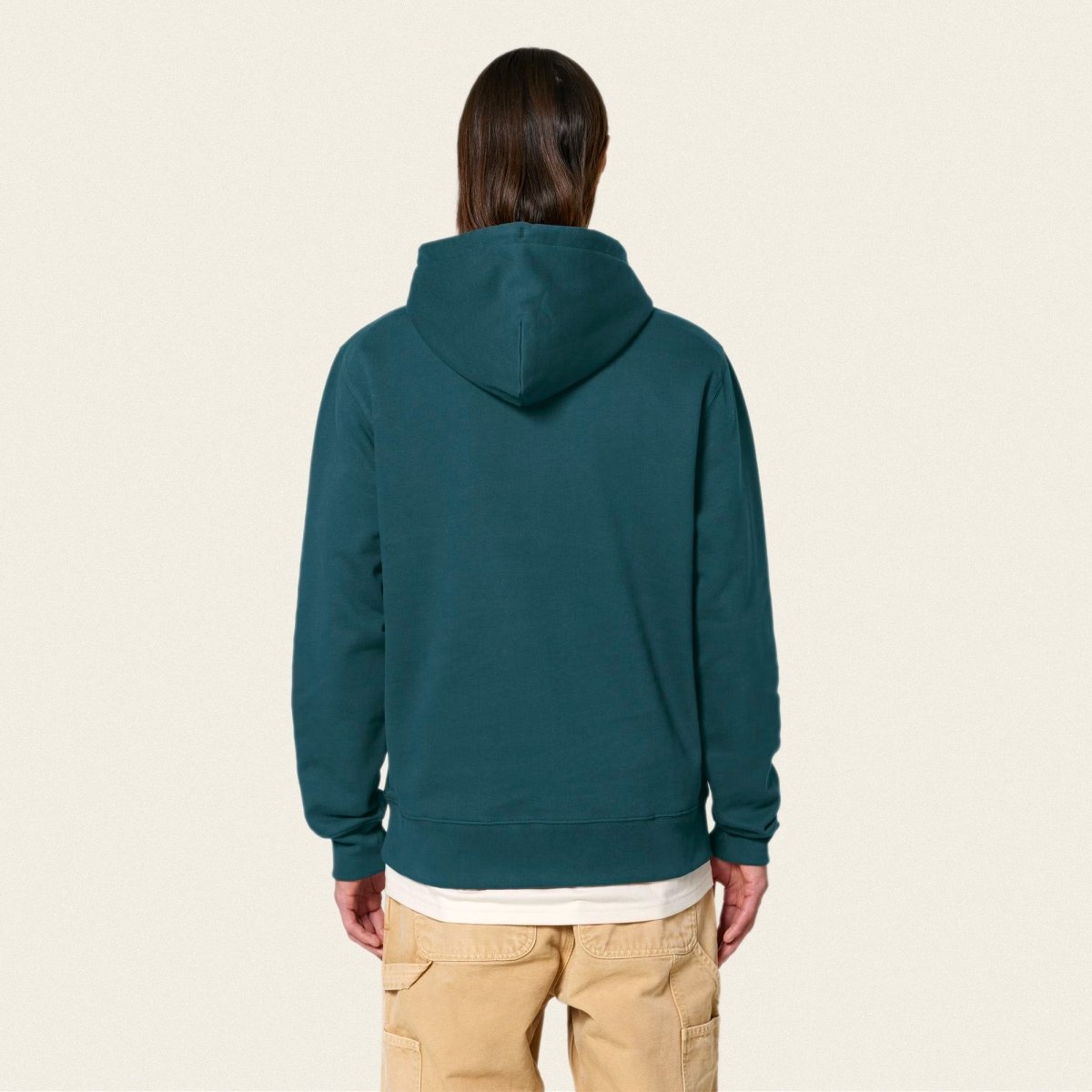 Bio Hoodie - Llama on Tour in Burgunder - Paw & Pixel Stickdesign