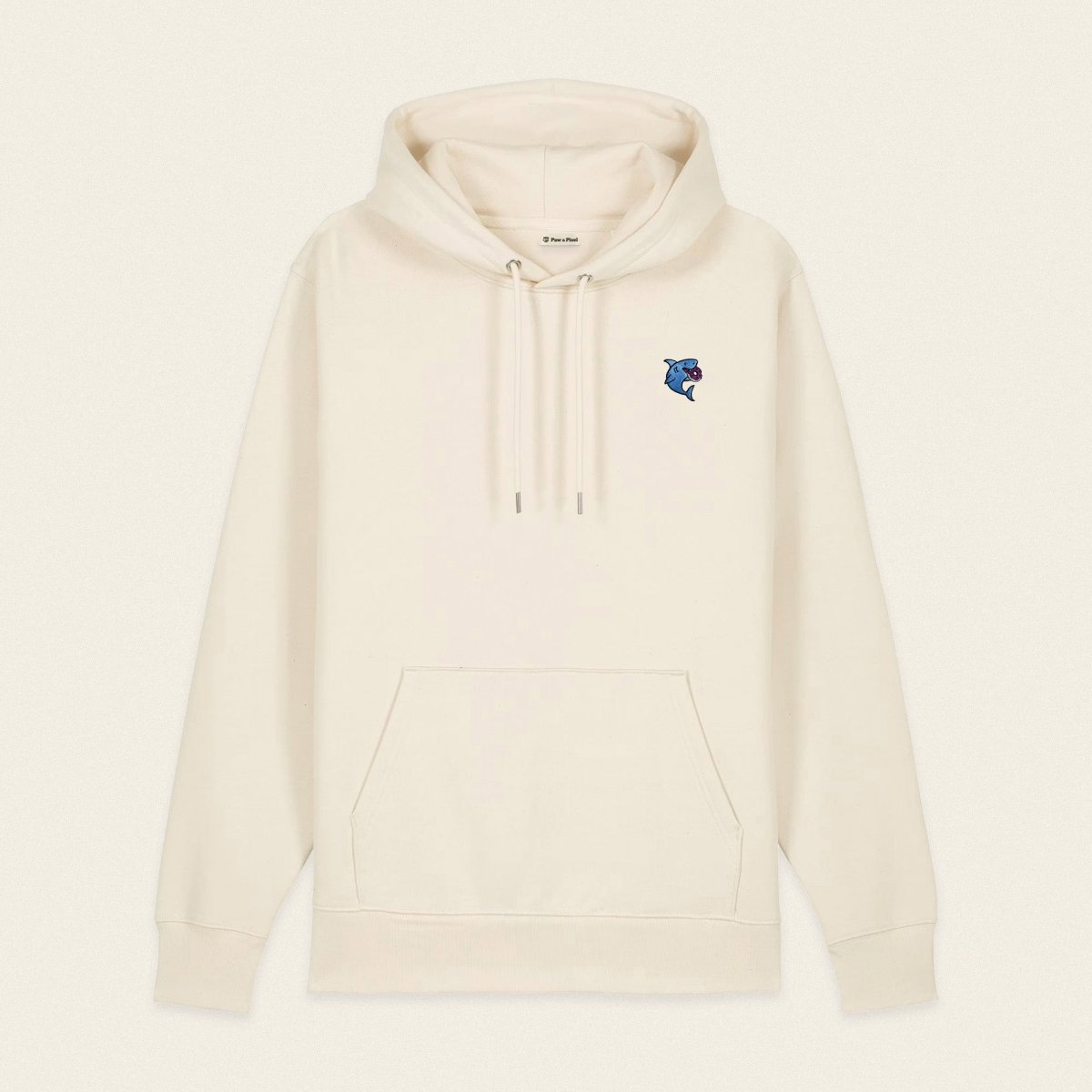 Bio Hoodie - Snack Attack in Beige - Paw & Pixel Stickdesign