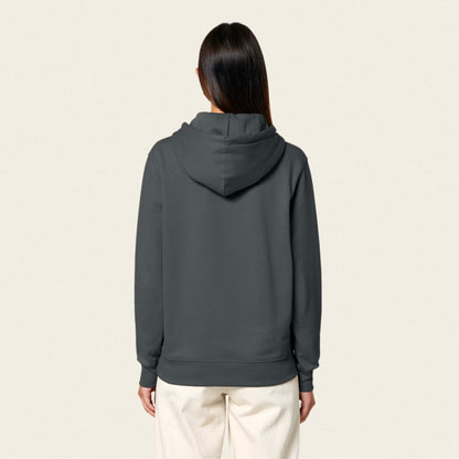 Bio Hoodie - Snack Attack in Burgunder - Paw & Pixel Stickdesign