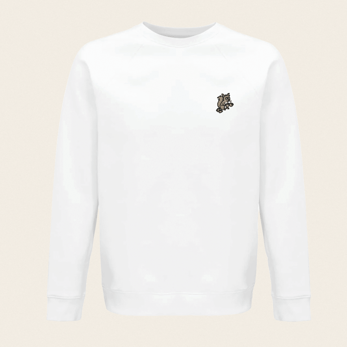 Bio Sweatshirt - Coffee Junkie in Weiß - Paw & Pixel Stickdesign