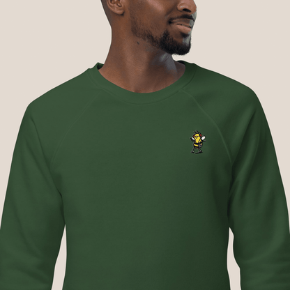Bio Sweatshirt - Groovy Bee in Burgunder - Paw & Pixel Stickdesign