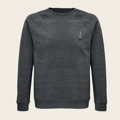 Bio - Sweatshirt - Llama on Tour in Dunkelgrau - Paw & Pixel Stickdesign