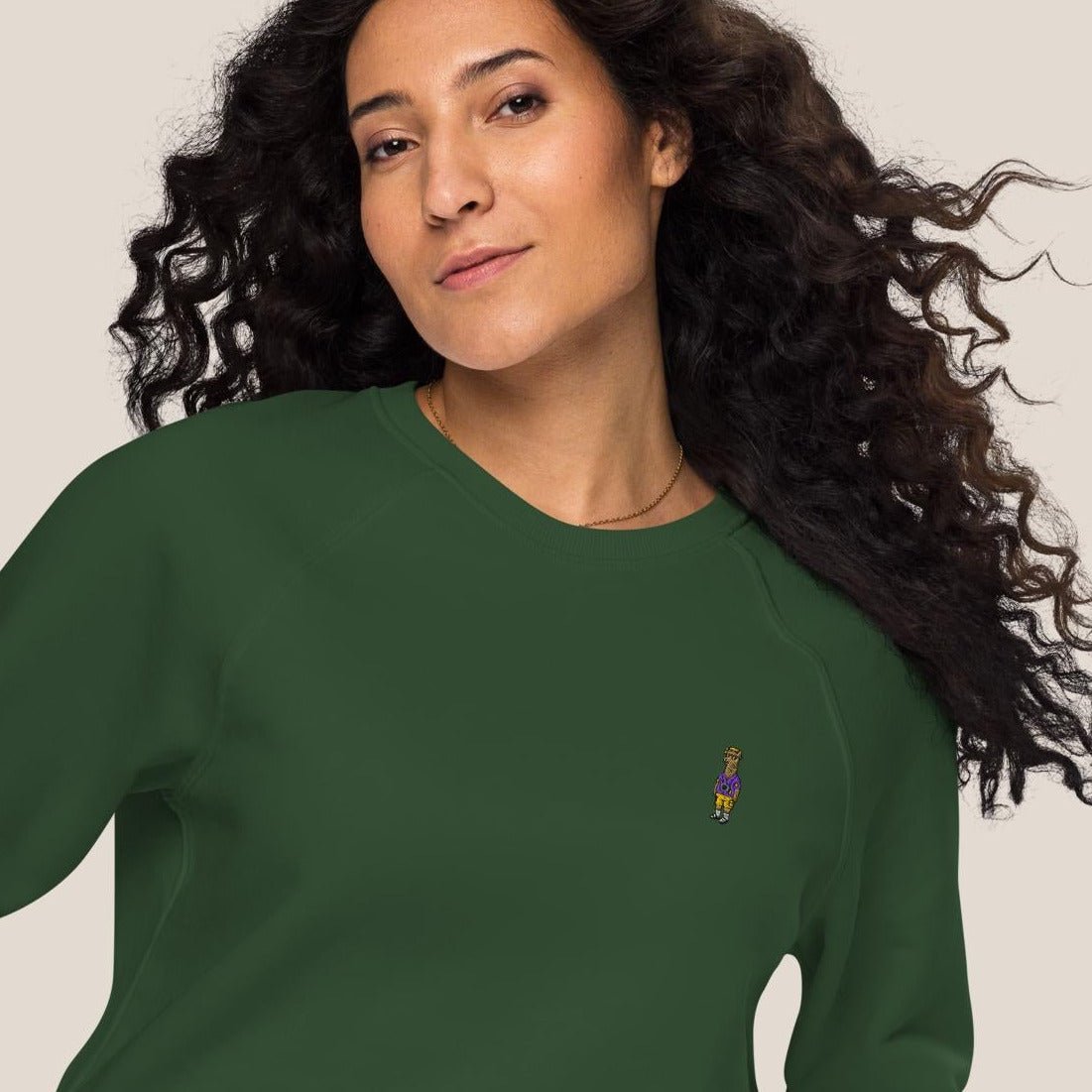 Bio - Sweatshirt - Llama on Tour in Burgunder - Paw & Pixel Stickdesign