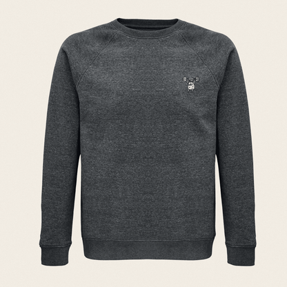 Bio Sweatshirt - Strong Sheep in Dunkelgrau - Paw & Pixel Stickdesign