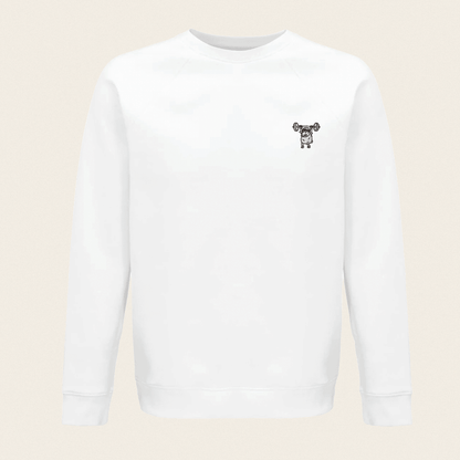 Bio Sweatshirt - Strong Sheep in Weiß - Paw & Pixel Stickdesign