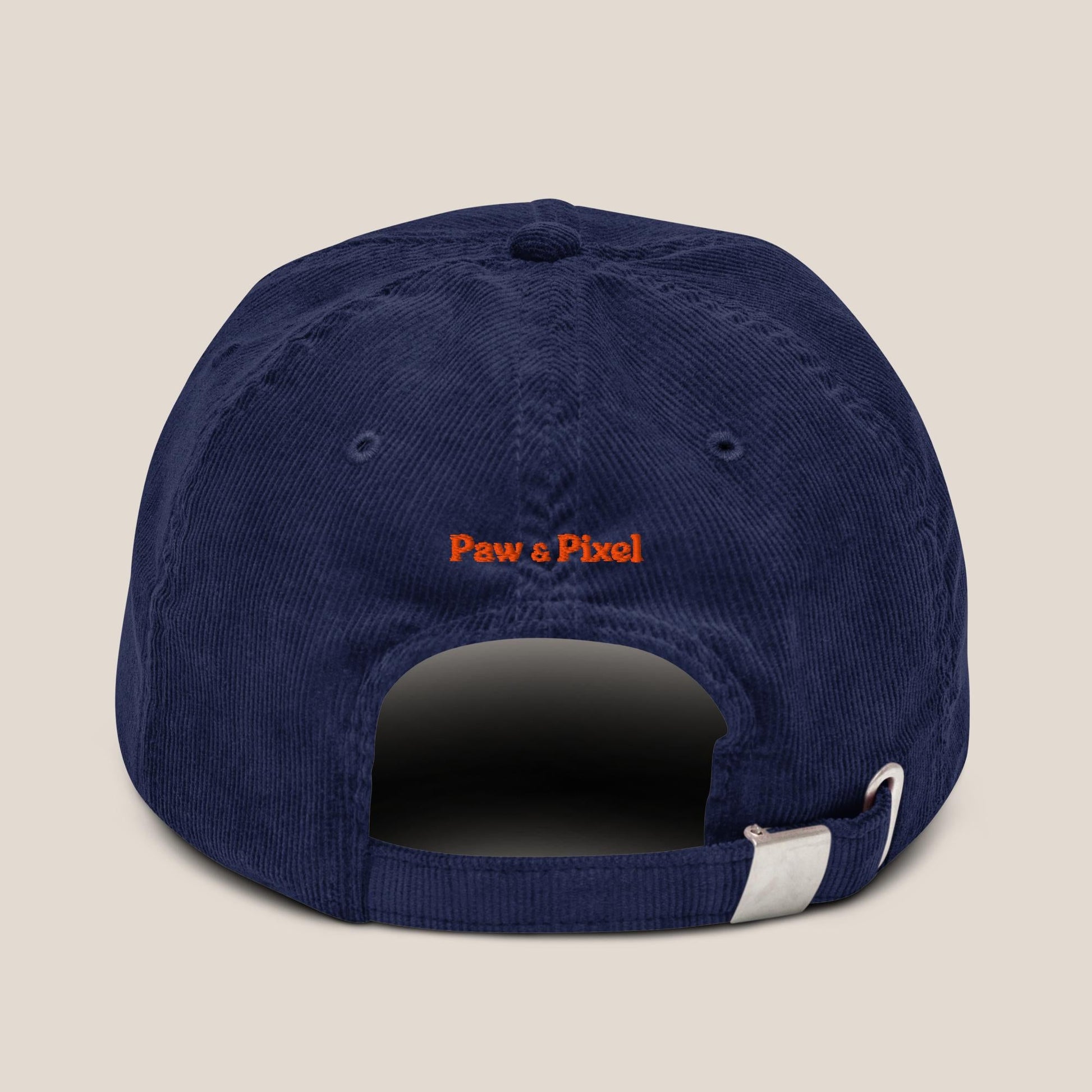 Cord Cap - Coffee Junkie in Oxford Navy - Paw & Pixel Stickdesign