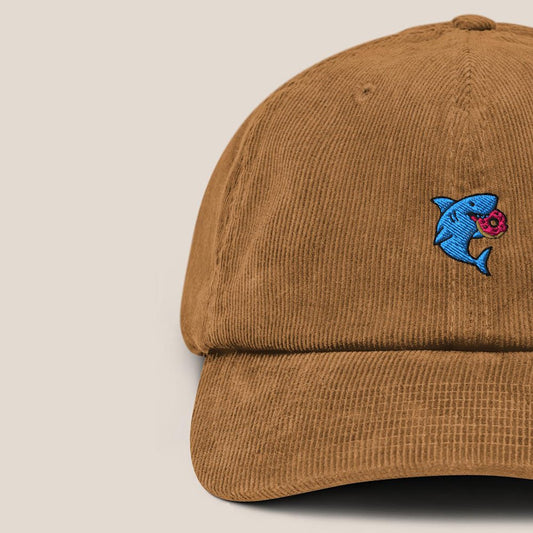 Cord Cap - Snack Attack in Oxford Navy - Paw & Pixel Stickdesign