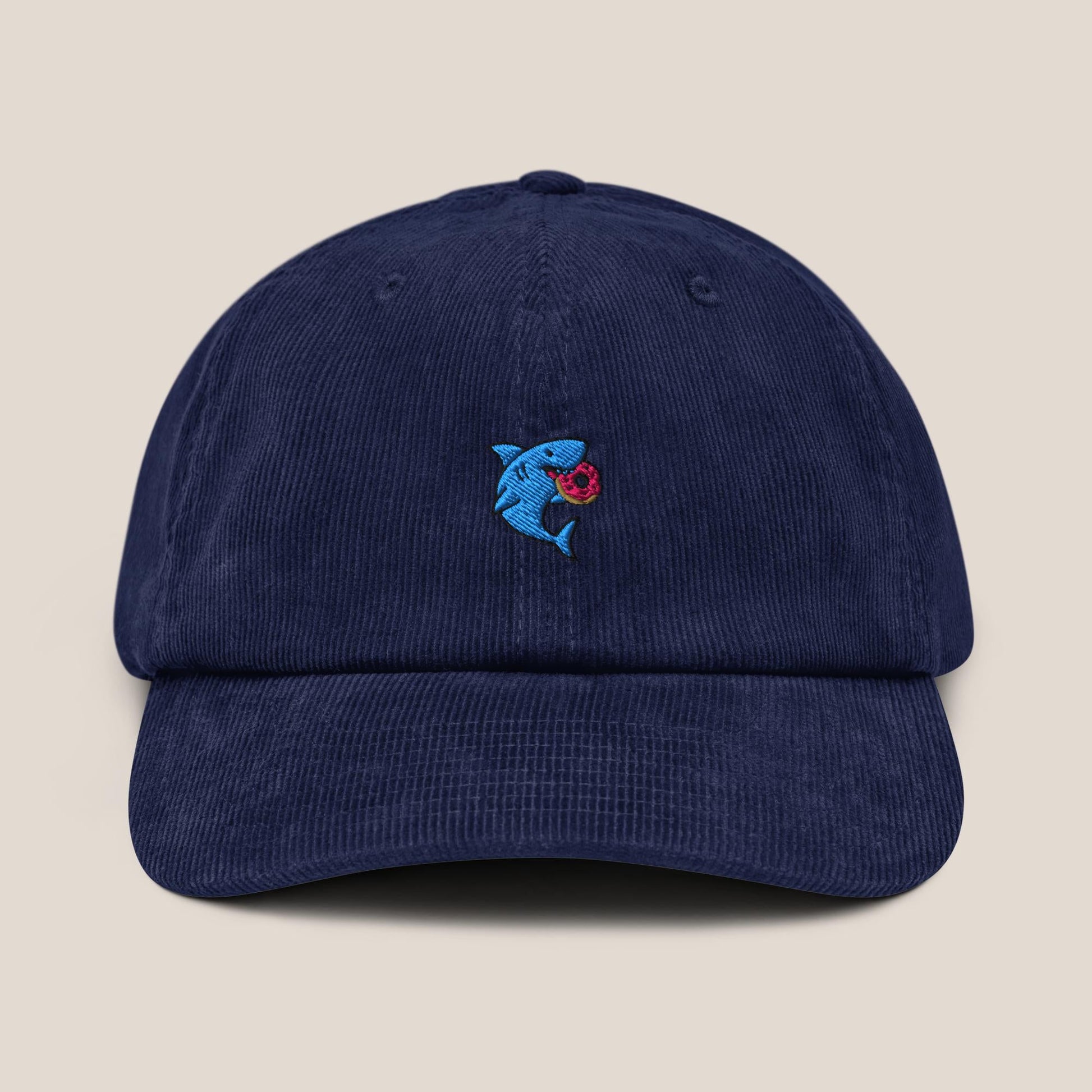 Cord Cap - Snack Attack in Oxford Navy - Paw & Pixel Stickdesign