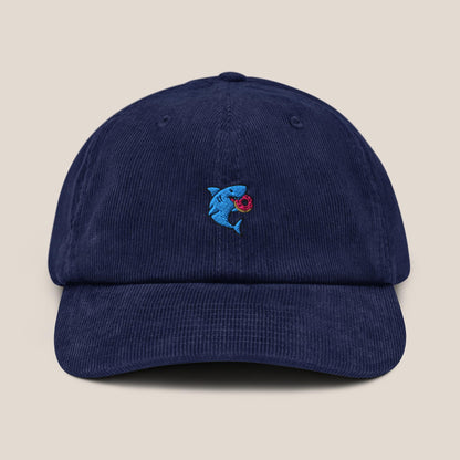 Cord Cap - Snack Attack in Oxford Navy - Paw & Pixel Stickdesign