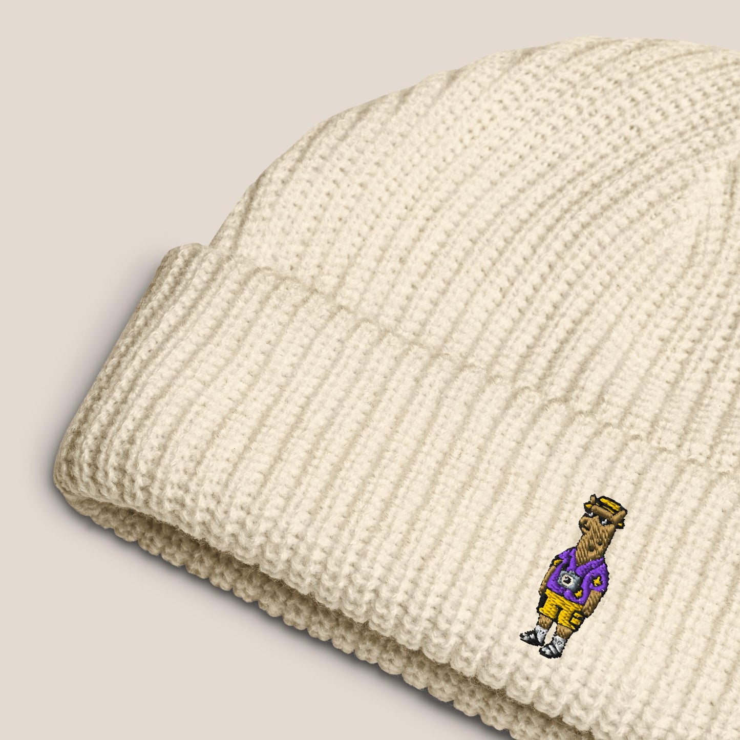 Fischermütze - Llama on Tour in Cremeweiß - Paw & Pixel Stickdesign
