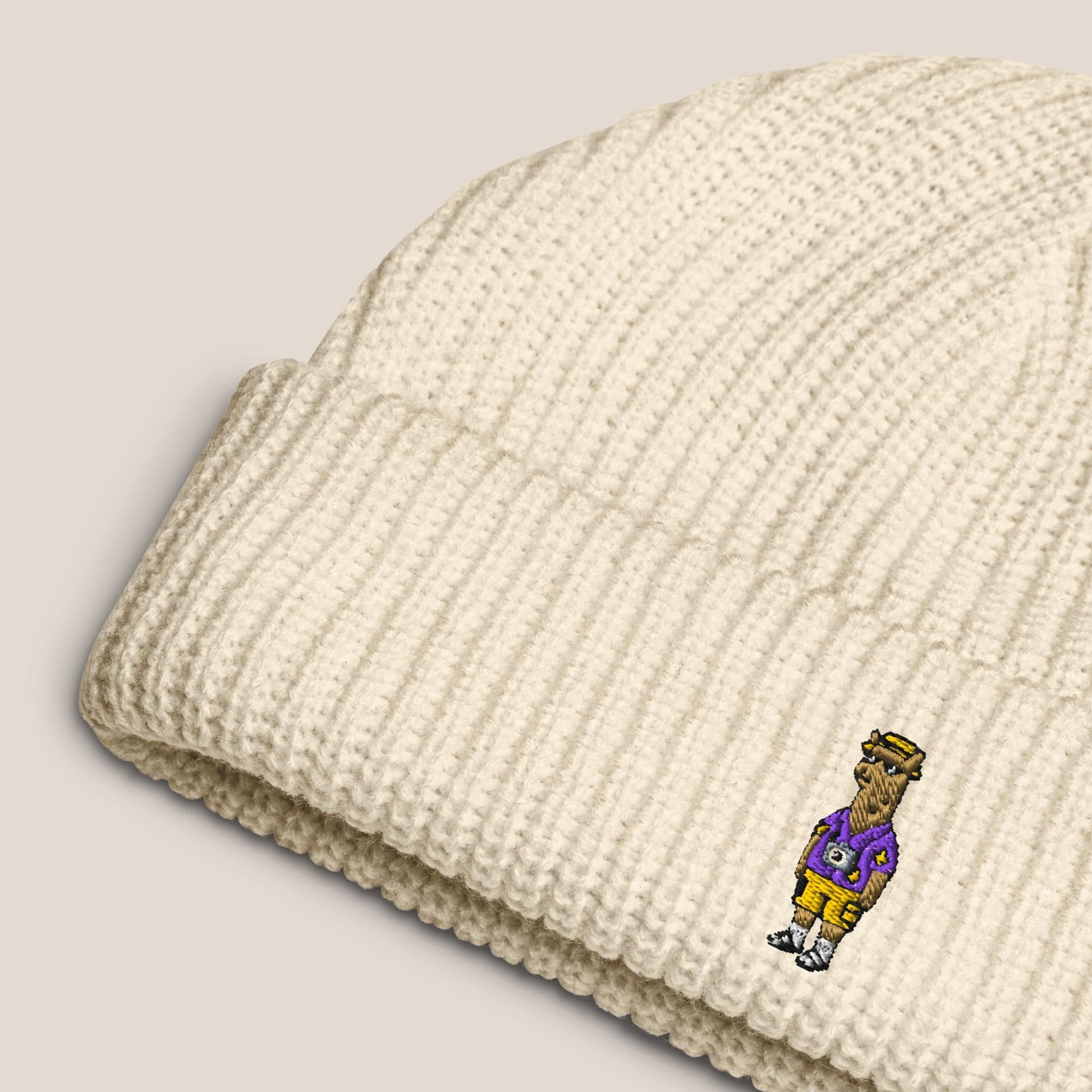 Fischermütze - Llama on Tour in Cremeweiß - Paw & Pixel Stickdesign