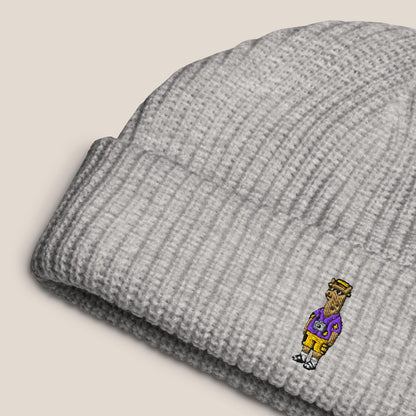 Fischermütze - Llama on Tour in Grau - Paw & Pixel Stickdesign