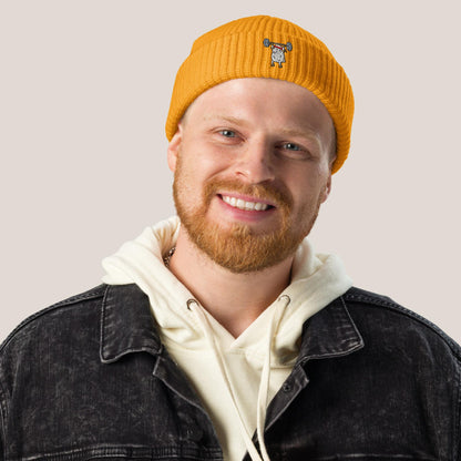 Fischermütze - Strong Sheep in Schwarz - Paw & Pixel Stickdesign