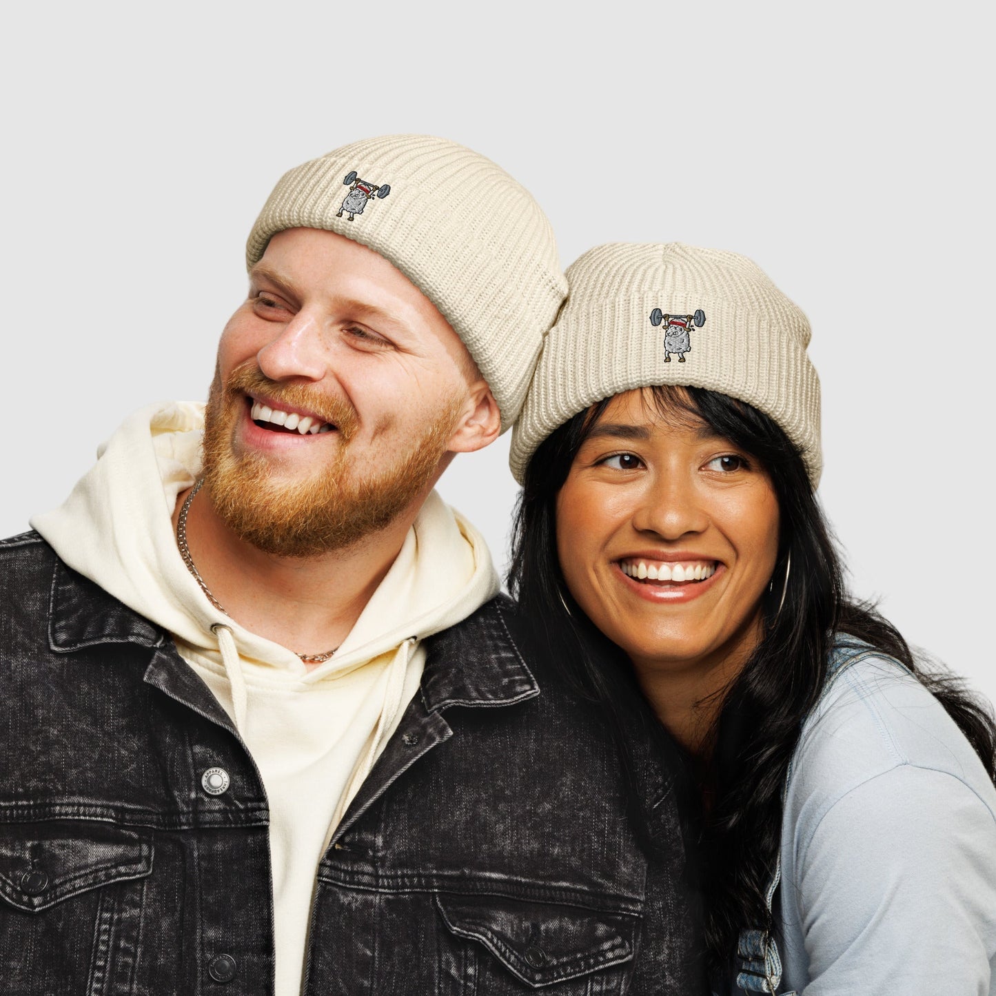 Fischermütze - Strong Sheep in Schwarz - Paw & Pixel Stickdesign