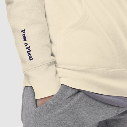 Hoodie - Business Esel in Burgunder - Paw & Pixel Stickdesign