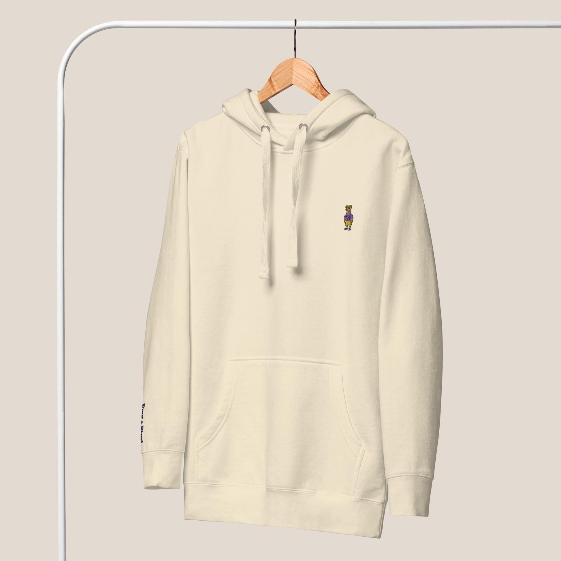 Hoodie - Llama on Tour in Cremeweiß - Paw & Pixel Stickdesign