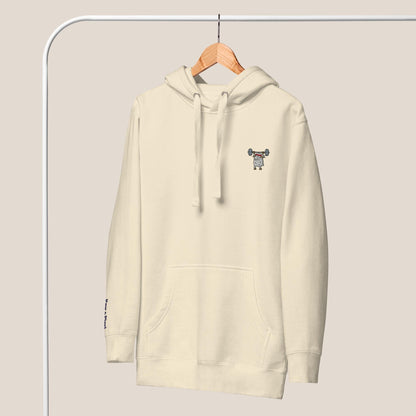 Hoodie - Strong Sheep in Cremeweiß - Paw & Pixel Stickdesign