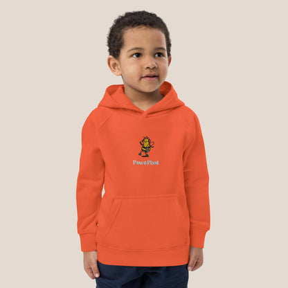 Kinder Bio Hoodie - Groovy Bee in Marineblau - Paw & Pixel Stickdesign
