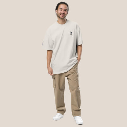 Oversized T-Shirt - Business Esel in Schwarz (verwaschen) - Paw & Pixel Stickdesign