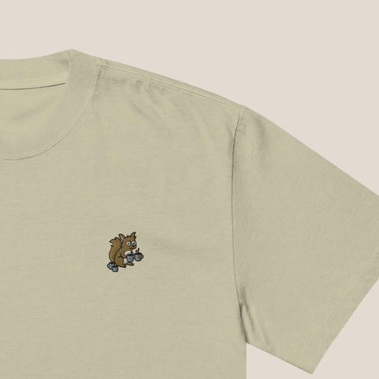 Oversized T-Shirt - Coffee Junkie in Schwarz (verwaschen) - Paw & Pixel Stickdesign