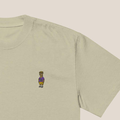 Oversized T-Shirt - Llama on Tour in Schwarz (verwaschen) - Paw & Pixel Stickdesign