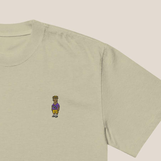 Oversized T-Shirt - Llama on Tour in Schwarz (verwaschen) - Paw & Pixel Stickdesign