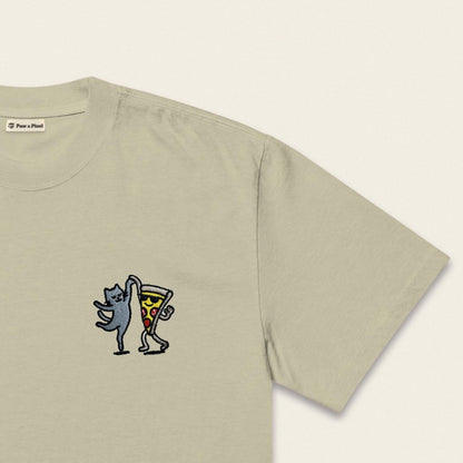 Oversized T-Shirt - Party Cat in Schwarz - Paw & Pixel Stickdesign