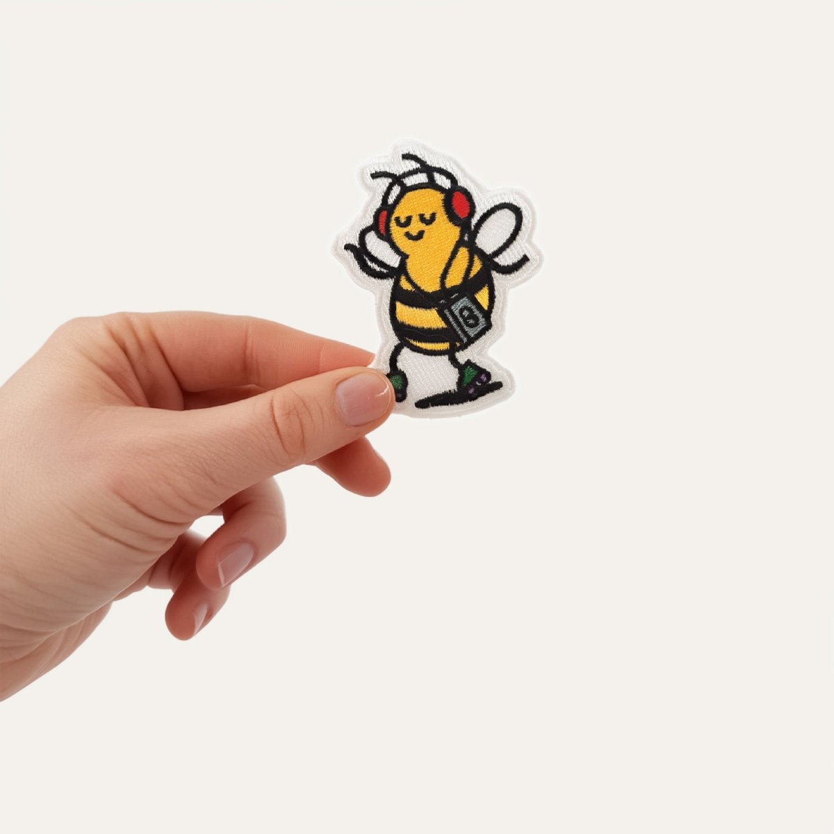 Patch – Groovy Bee in - Paw & Pixel Stickdesign