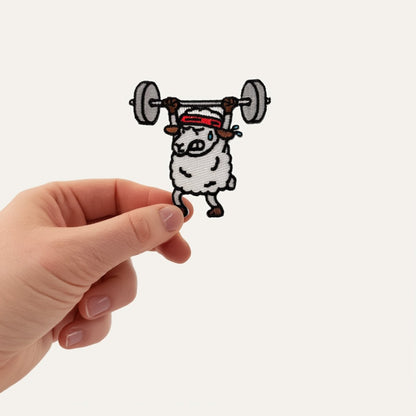 Patch – Strong Sheep in - Paw & Pixel Stickdesign
